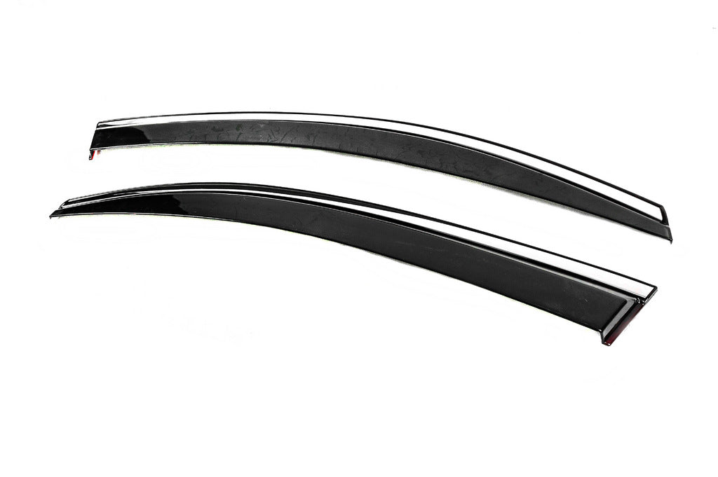 Window Deflectors with Chrome Trim Niken Luxury (2 pcs) for Volkswagen Caddy 2010-2015 - image 6