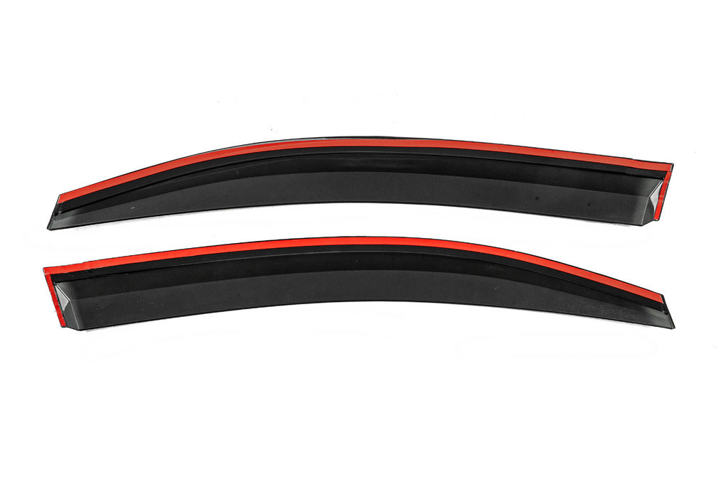 Window Deflectors with Chrome Trim Niken Luxury (2 pcs) for Volkswagen Caddy 2004-2010 - image 5