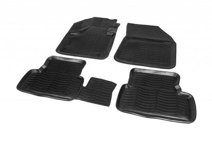 Rubber Floor Mats (4 pcs, Niken 3D) for Peugeot 3008 2016-2023 - image 1