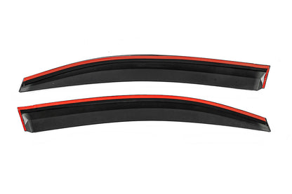 Window Deflectors with Chrome Trim Niken Luxury (2 pcs) for Volkswagen Caddy 2004-2010 - image 5