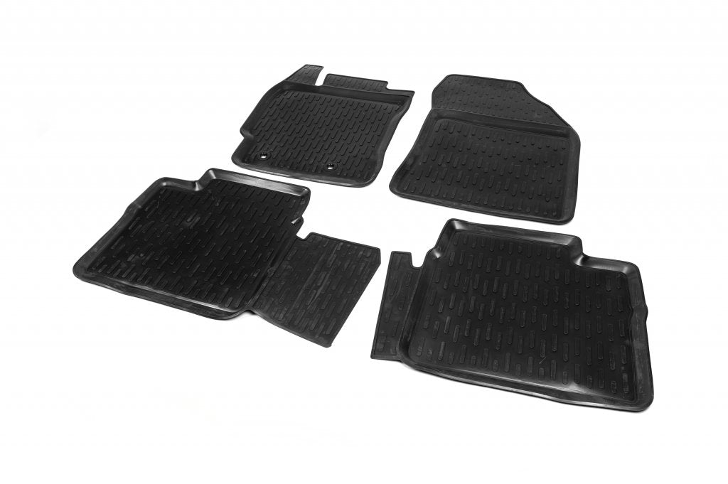 Rubber Floor Mats (4 pcs, Niken 3D) for Toyota Corolla 2013-2019 - image 1