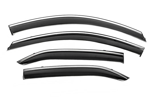 Window Deflectors with Chrome Trim Niken Luxury (4 pcs) for Toyota Camry 2006-2011 - image 1