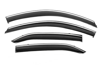 Window Deflectors with Chrome Trim Niken Luxury (EU, 4 pcs) for Toyota Camry 2006-2011 - image 1