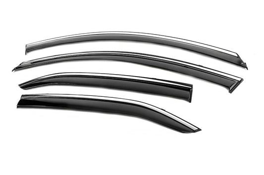 Window Deflectors with Chrome Trim Niken Luxury (EU, 4 pcs) for Toyota Camry 2006-2011 - image 2