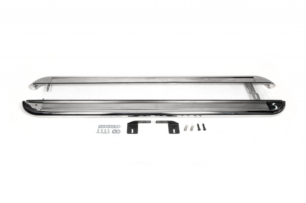 Premium Side Steps (2 pcs, Stainless Steel) for Ford Transit 2014- - image 2