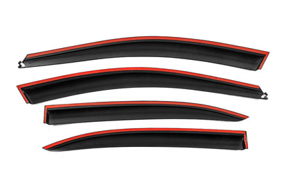 Window Deflectors with Chrome Trim Niken Luxury (EU, 4 pcs) for Volkswagen Jetta 2011-2018 - image 3