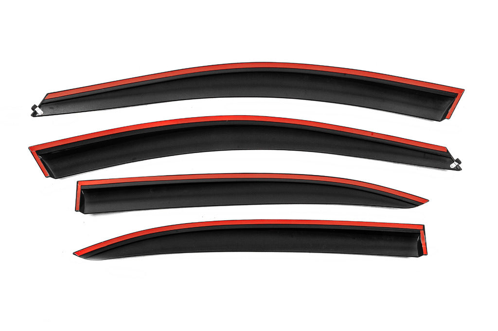 Window Deflectors with Chrome Trim Niken Luxury (EU, 4 pcs) for Volkswagen Jetta 2011-2018 - image 3