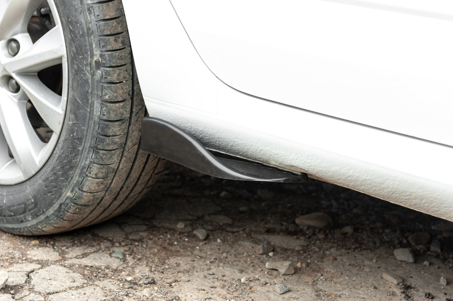 Universal Flap Side Skirt Extensions Type-F (2 pcs, Gloss Black, ABS Plastic) - image 12