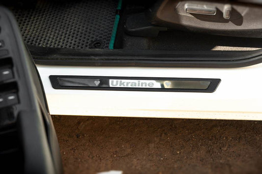 Thresholds Honda eNP1 (Ukraine, 4 pcs., stainless steel) for Honda eNP1 - Reelken Auto
