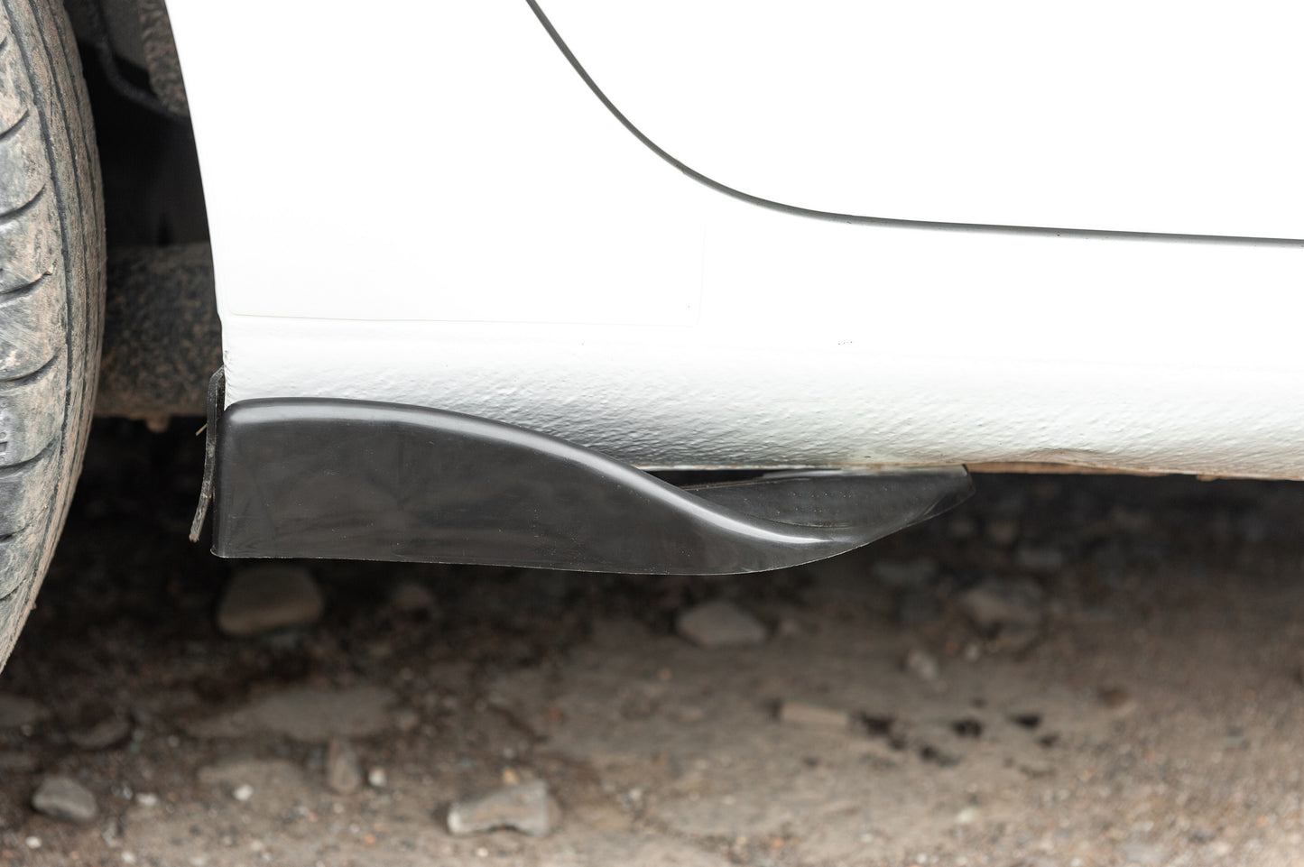 Universal Flap Side Skirt Extensions Type-F (2 pcs, Gloss Black, ABS Plastic) - image 14