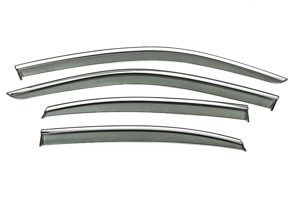 Window wind deflectors with chrome trim Niken Luxury (for Sedan, 4 pcs) for Volkswagen Passat B9 2023- - image 1