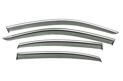 Window wind deflectors with chrome trim Niken Luxury (for Sedan, 4 pcs) for Volkswagen Passat B9 2023- - image 1