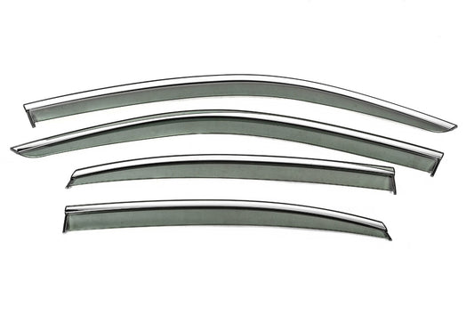 Window wind deflectors with chrome trim Niken Luxury (for Sedan, 4 pcs) for Volkswagen Passat B9 2023- - image 1