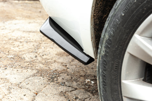 Universal Flap Rear Bumper Extensions Type-A (2 pcs, Gloss Black, ABS Plastic) - image 2