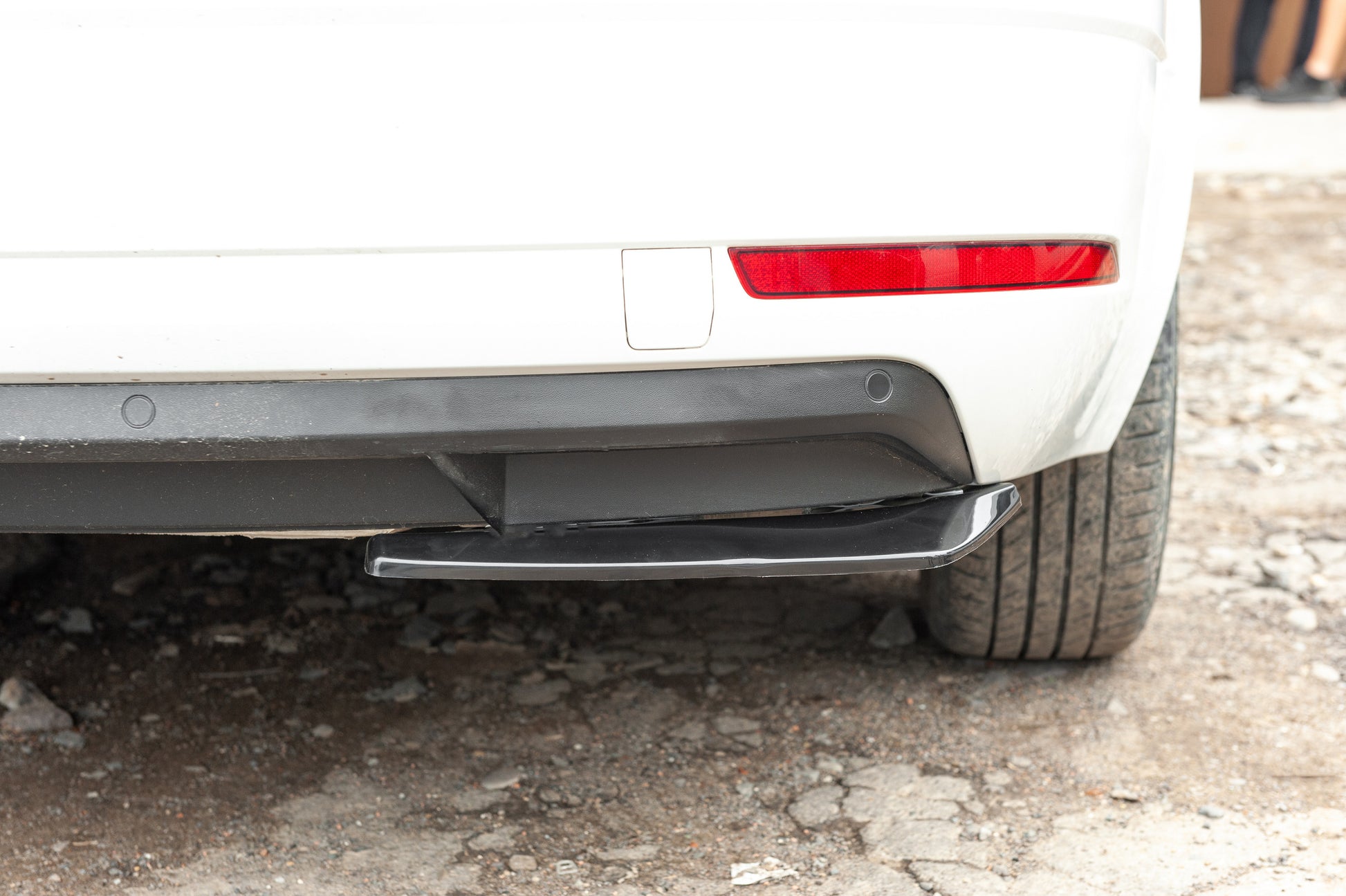 Universal Flap Rear Bumper Extensions Type-A (2 pcs, Gloss Black, ABS Plastic) - image 11