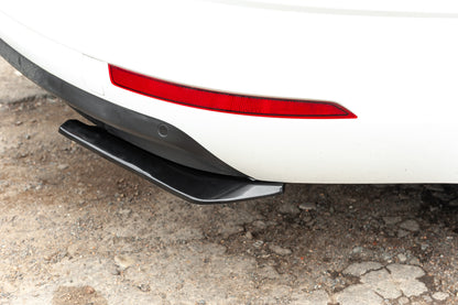 Universal Flap Rear Bumper Extensions Type-A (2 pcs, Gloss Black, ABS Plastic) - image 12