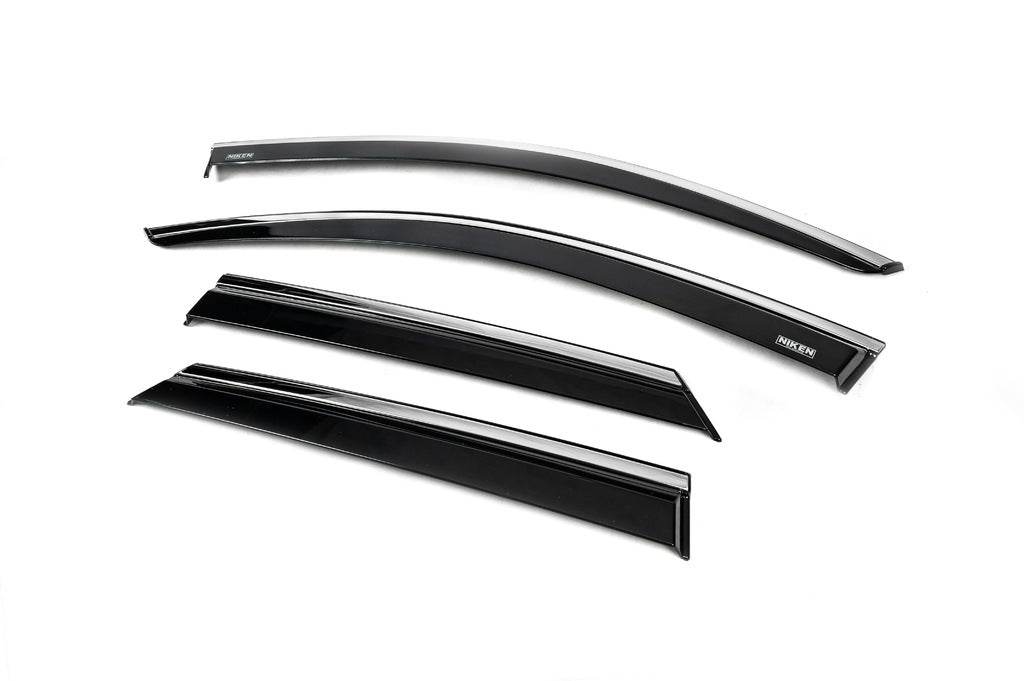 Windbreakers with chrome (4 pcs., Niken) for Volkswagen T-Roc - Reelken Auto