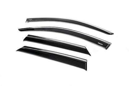 Window Deflectors with Chrome Trim (4 pcs, Niken) for Volkswagen T-Roc 2017-2025 - image 2