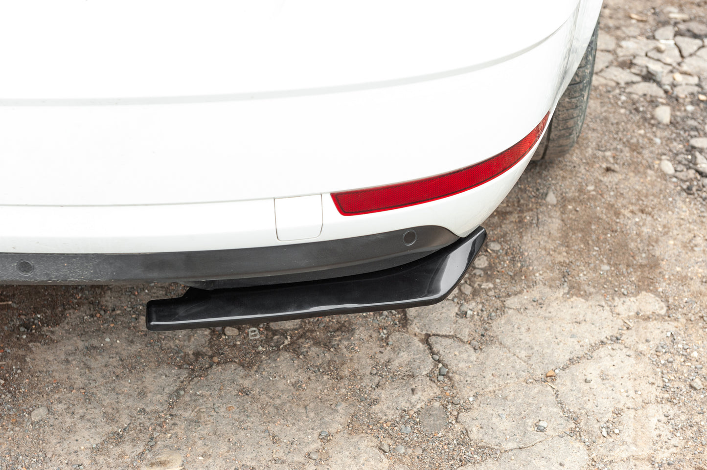 Universal Flap Rear Bumper Extensions Type-A (2 pcs, Gloss Black, ABS Plastic) - image 14