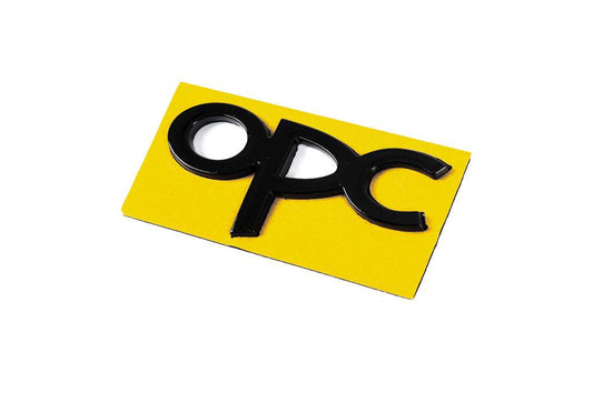 OPC emblem 36mm by 85mm (Black) for Opel - Reelken Auto