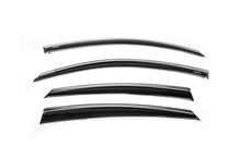 Window deflectors with chrome trim (4 pcs, Niken) for Honda Civic Sedan X 2016-2021 - image 2