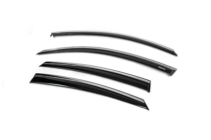 Window deflectors with chrome trim (4 pcs, Niken) for Honda Civic Sedan X 2016-2021 - image 3
