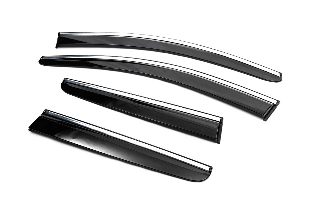 Window Deflectors with Chrome Trim (4 pcs, Sunplex Chrome) for Nissan Qashqai 2007-2010 - image 7