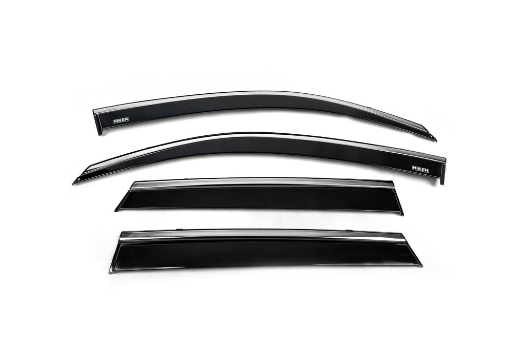 Window deflectors with chrome trim (4 pcs, Niken) for Suzuki Vitara 2015- - image 1
