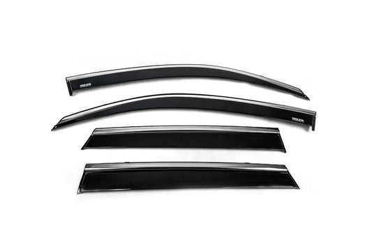 Window deflectors with chrome trim (4 pcs, Niken) for Suzuki Vitara 2015- - image 1