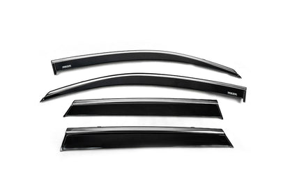 Window deflectors with chrome trim (4 pcs, Niken) for Suzuki Vitara 2015- - image 1