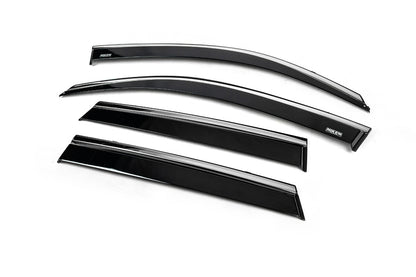 Window deflectors with chrome trim (4 pcs, Niken) for Suzuki Vitara 2015- - image 2
