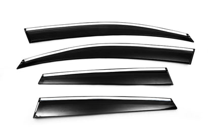 Window Deflectors with Chrome Trim (4 pcs, Sunplex Chrome) for Renault Clio V 2019- - image 7