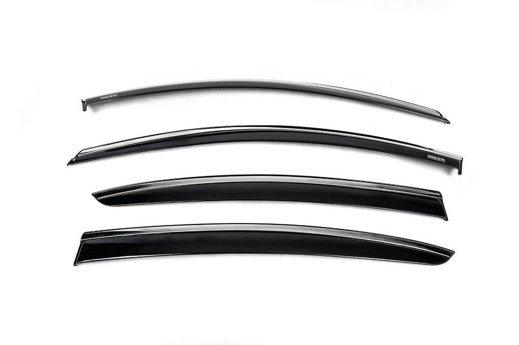 SD chrome windbreakers (4 pcs, Niken) for Renault Megane IV 2016-2025 - Reelken Auto