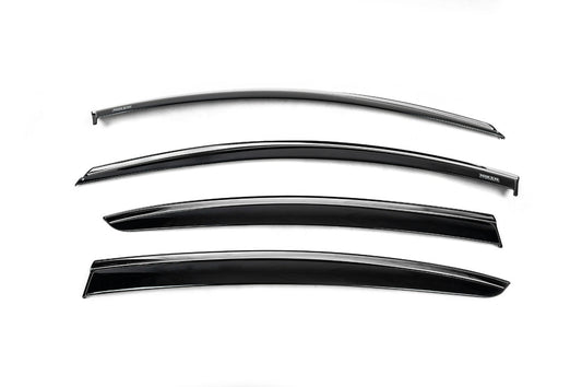 Window Deflectors with Chrome Trim SD (4 pcs, Niken) for Renault Megane IV 2016-2025 - image 2