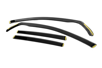 In-Channel Wind Deflectors Niken Luxury (HB, 4 pcs) for Volkswagen Golf 5 2003-2009 - image 2