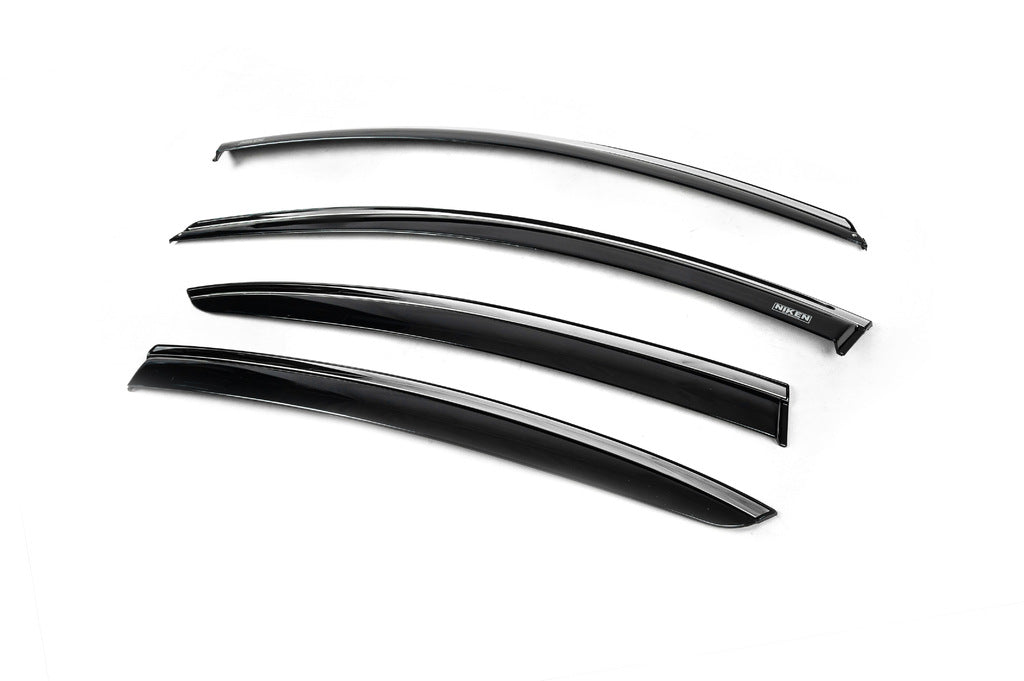 Window Deflectors with Chrome Trim SD (4 pcs, Niken) for Renault Megane IV 2016-2025 - image 1