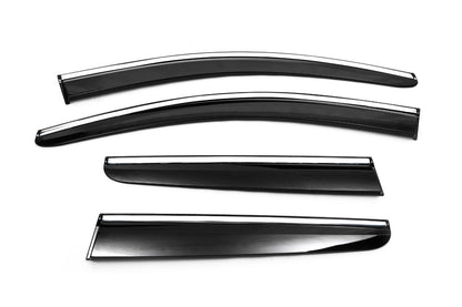 Window Deflectors with Chrome Trim (4 pcs, Sunplex Chrome) for Renault Kadjar 2015-2022 - image 6
