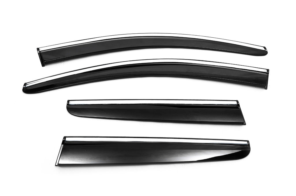 Window Deflectors with Chrome Trim (4 pcs, Sunplex Chrome) for Renault Kadjar 2015-2022 - image 6