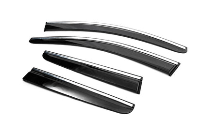 Window Deflectors with Chrome Trim (4 pcs, Sunplex Chrome) for Renault Kadjar 2015-2022 - image 8