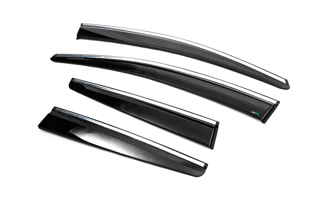 Chrome Window Deflectors with Strip HB/SD (4 pcs, Sunplex Chrome) for Opel Astra J 2009-2015 - image 6
