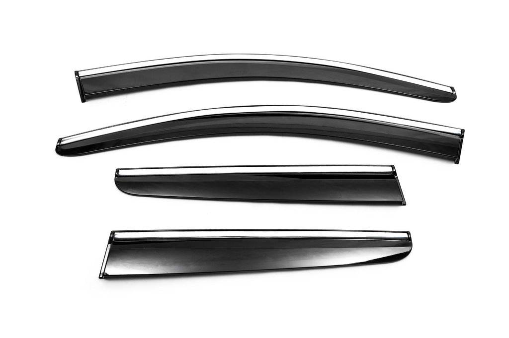 Windshields with chrome (4 pcs, Sunplex Chrome) for Peugeot 3008 2016-2023 - Reelken Auto