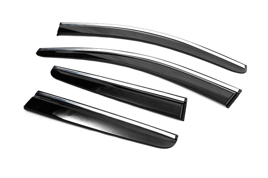 Windshields with chrome (4 pcs, Sunplex Chrome) for Peugeot 3008 2016-2023 - Reelken Auto
