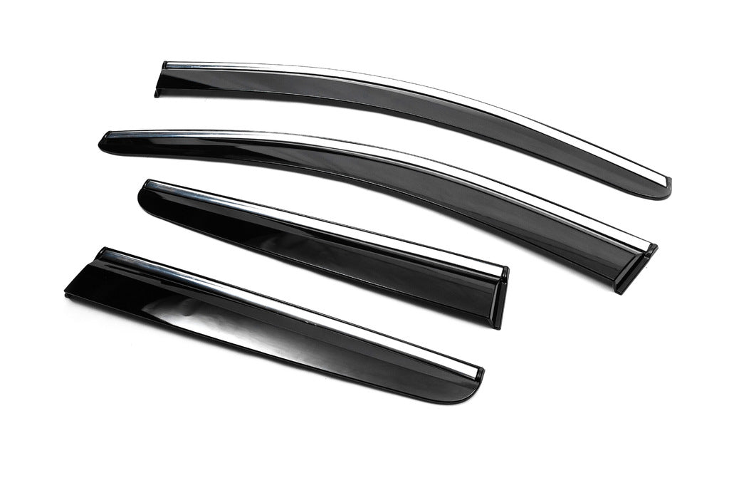 Window Deflectors with Chrome Trim (4 pcs, Sunplex Chrome) for Peugeot 3008 2016-2023 - image 4