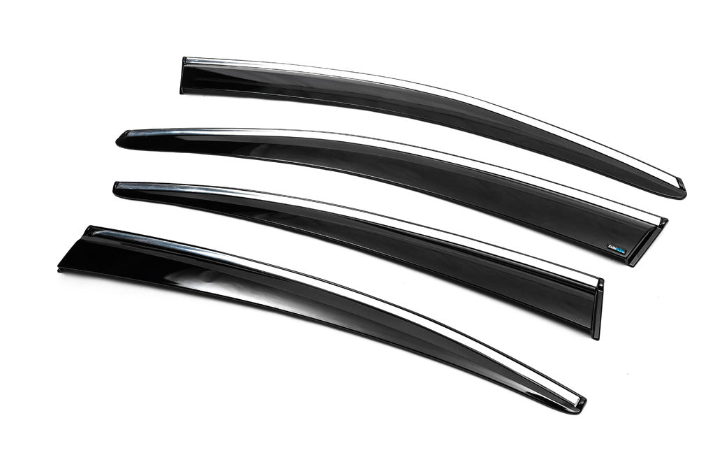 Window Deflectors with Chrome Trim SD (4pcs, EU, Sunplex Chrome) for Volkswagen Passat B7 2012-2015 - image 7