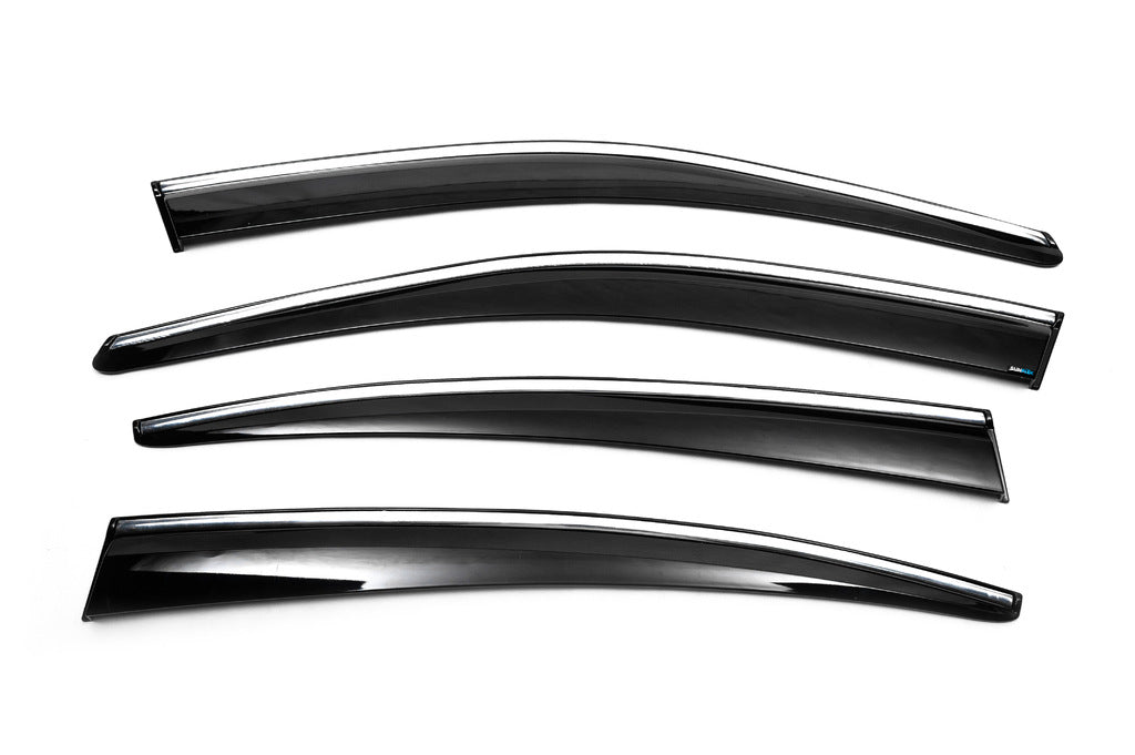 Window Deflectors with Chrome Trim SD (4 pcs, Sunplex Chrome) for Volkswagen Passat B8 2015-2023 - image 5