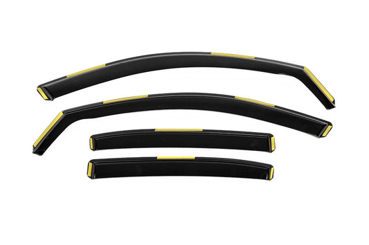 In-Channel Wind Deflectors Niken Luxury (SD, 4 pcs) for Skoda Octavia II A5 2010-2013 - image 1