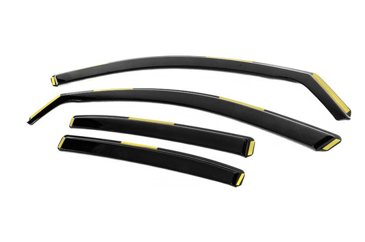 In-Channel Wind Deflectors Niken Luxury (SD, 4 pcs) for Skoda Octavia II A5 2010-2013 - image 2