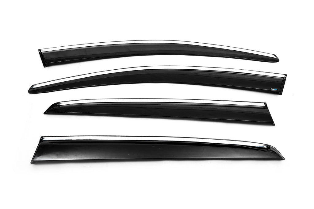 Window Deflectors with Chrome Trim HB (4 pcs, Sunplex Chrome) for Volkswagen Golf 6 2008-2014 - image 16