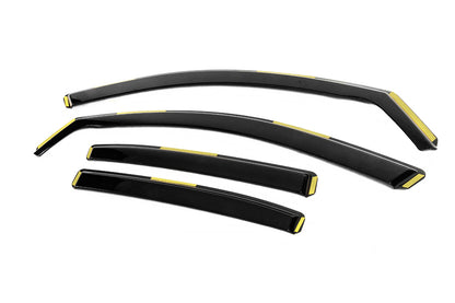 In-Channel Wind Deflectors Niken Luxury (SD, 4 pcs) for Skoda Octavia II A5 2006-2010 - image 2