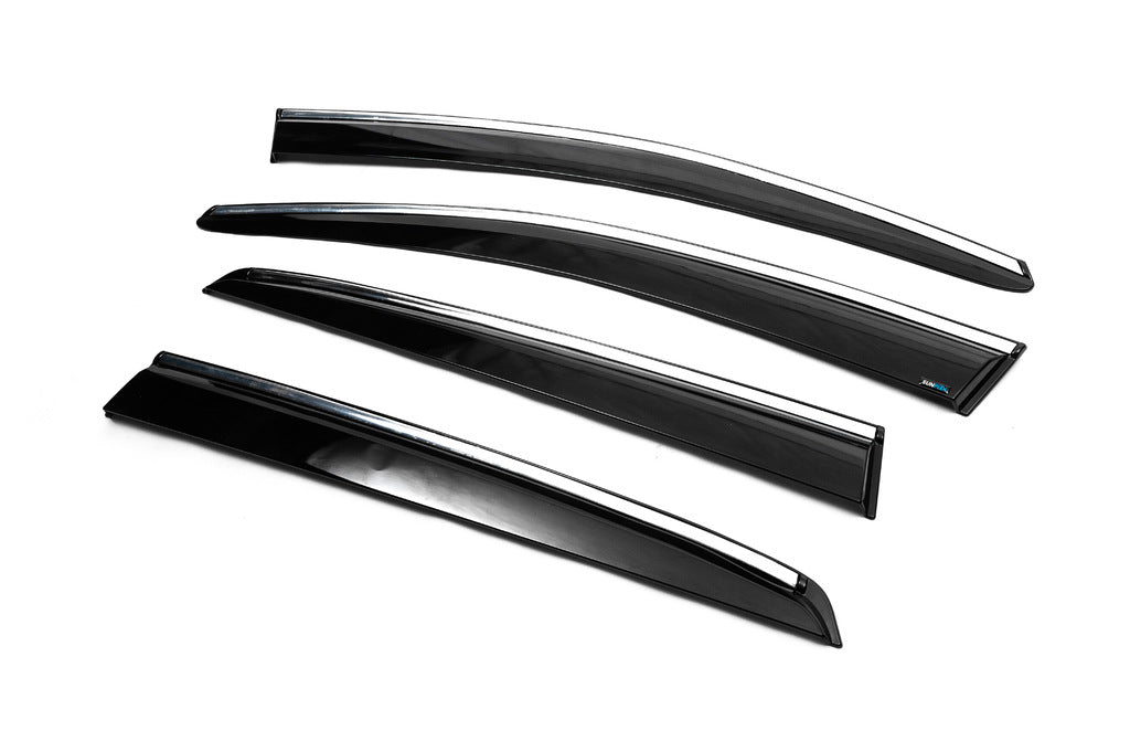 Window Deflectors with Chrome Trim HB (4 pcs, Sunplex Chrome) for Volkswagen Golf 6 2008-2014 - image 17